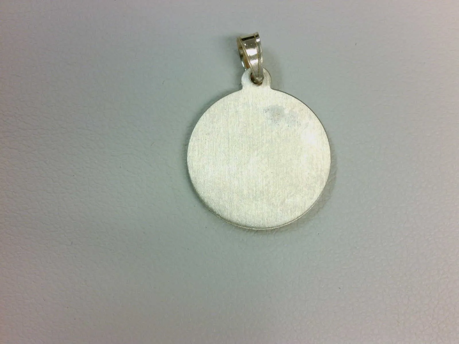 14K TT Gold 16mm Hollow Round Miraculous Medal Charm