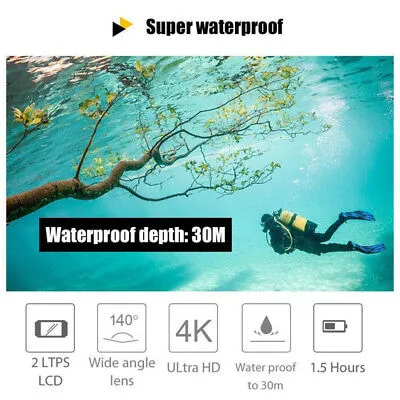 4K Wifi Ultra HD 1080P Sport Action Camera DV Video Waterproof Camcorder with remote