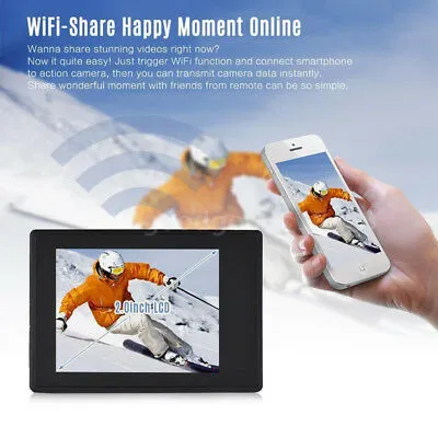 4K Wifi Ultra HD 1080P Sport Action Camera DV Video Waterproof Camcorder with remote