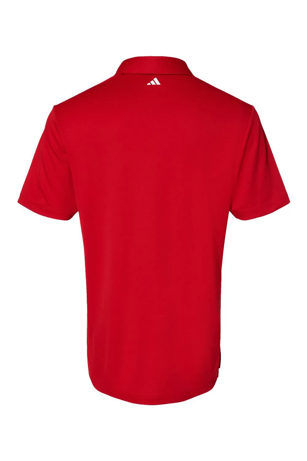 Adidas Mens Floating 3 Stripes UPF 50  Short Sleeve Polo Shirt - Team Power Red/White - NEW
