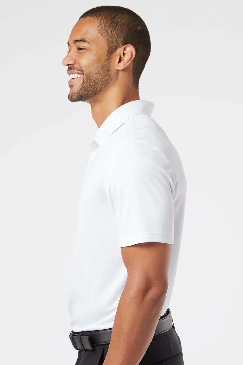 Adidas Mens Floating 3 Stripes UPF 50  Short Sleeve Polo Shirt - White/Black - NEW