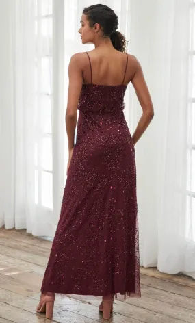 Adrianna Papell Platinum 40390 - Embellished Scoop Neck A-line Dress