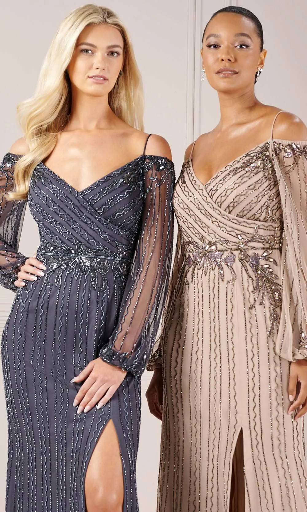 Adrianna Papell Platinum 40437 - Beaded Long Dress