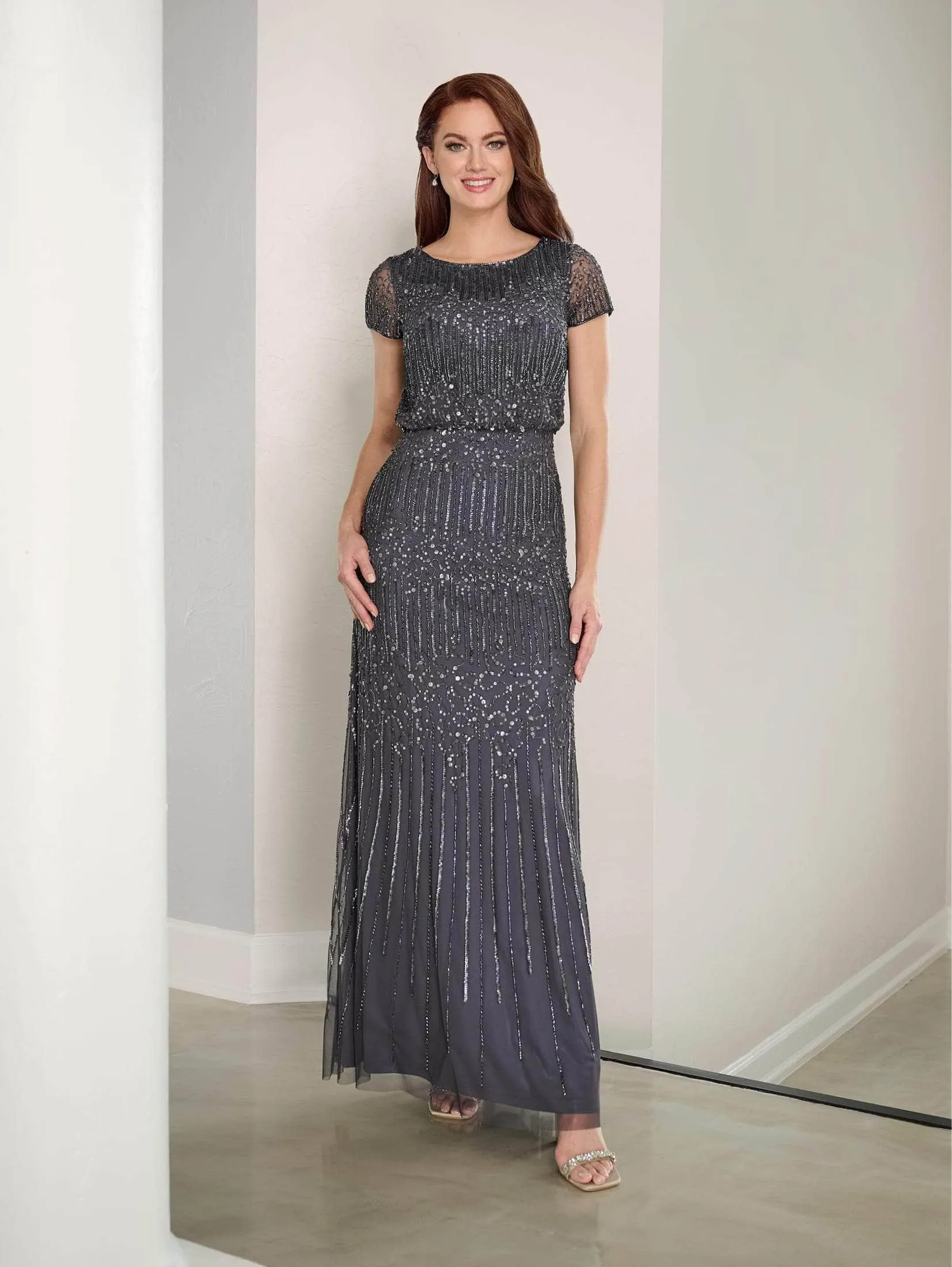 Adrianna Papell Platinum 40461 - Blouson Bodice Long Dress