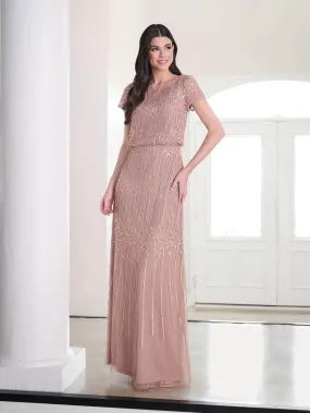 Adrianna Papell Platinum 40461 - Blouson Bodice Long Dress
