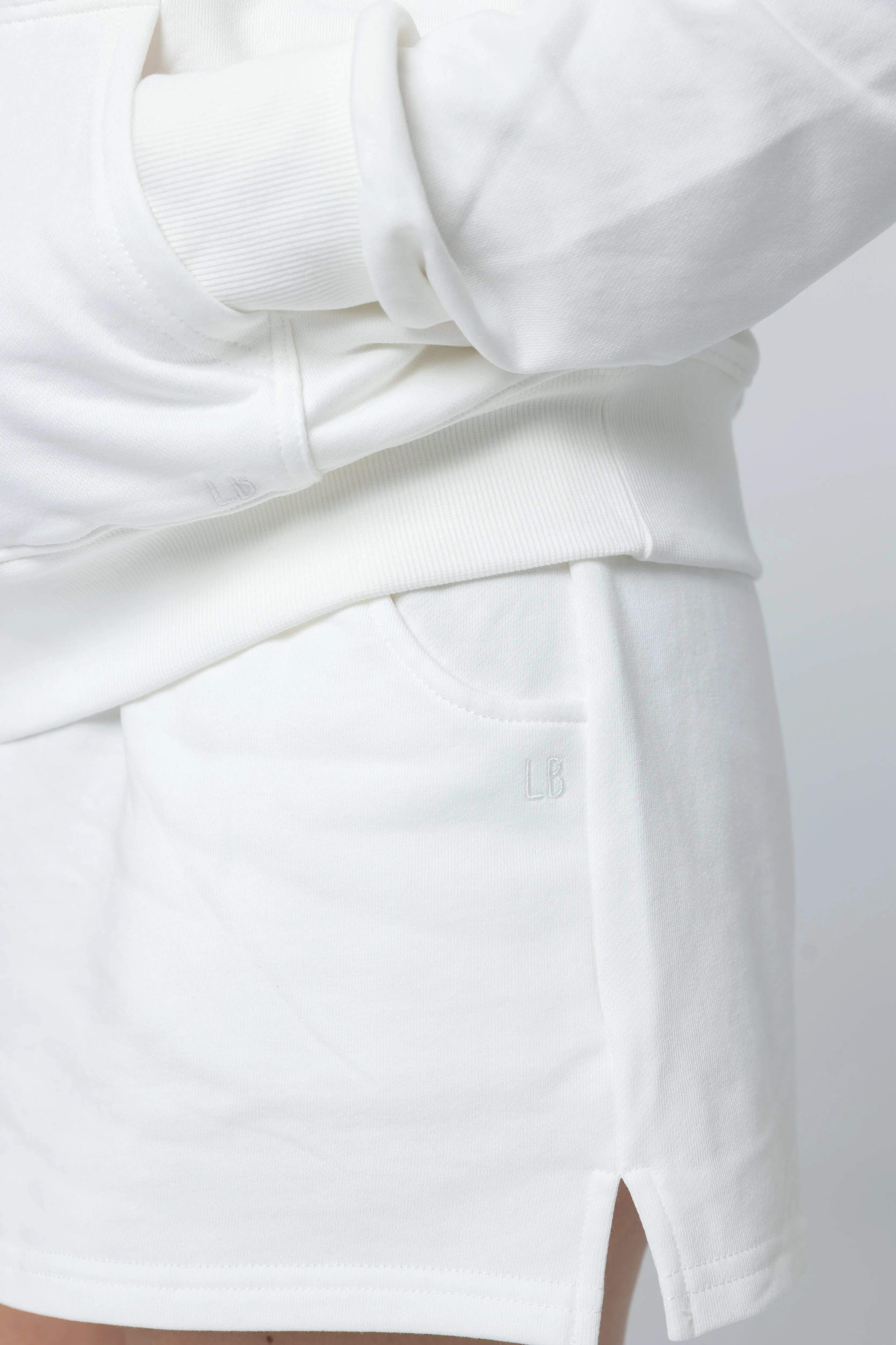Adult Sweatshort - White