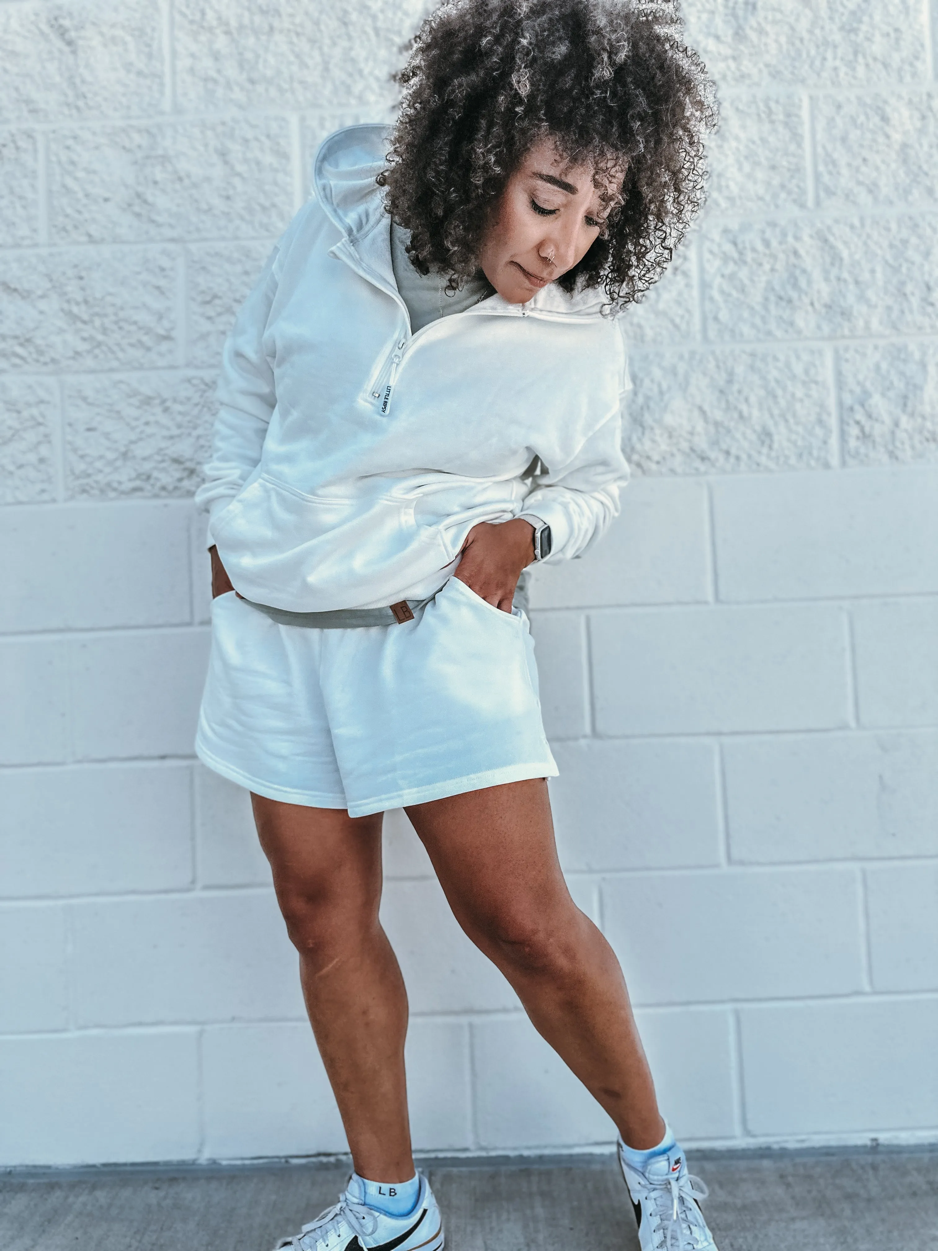 Adult Sweatshort - White