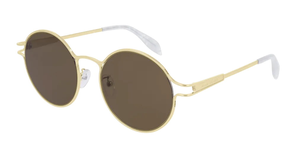 Alexander Mcqueen Sunglass Woman Gold Brown AM0217SK-002