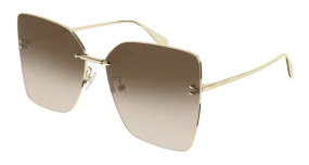 Alexander Mcqueen Sunglass Woman Gold Brown AM0342S-002