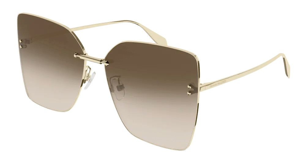 Alexander Mcqueen Sunglass Woman Gold Brown AM0342S-002