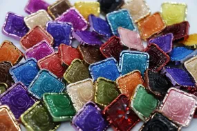 Assorted Pack Of Multicolour Square Fancy Suit Button