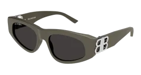 Balenciaga Sunglass Woman Brown Silver Grey BB0095S-023