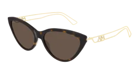 Balenciaga Sunglass Woman Havana Gold Brown BB0052S-001