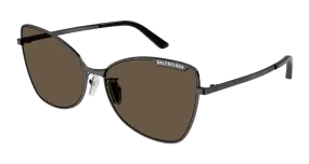 Balenciaga Sunglass Woman Ruthenium Brown BB0278S-002