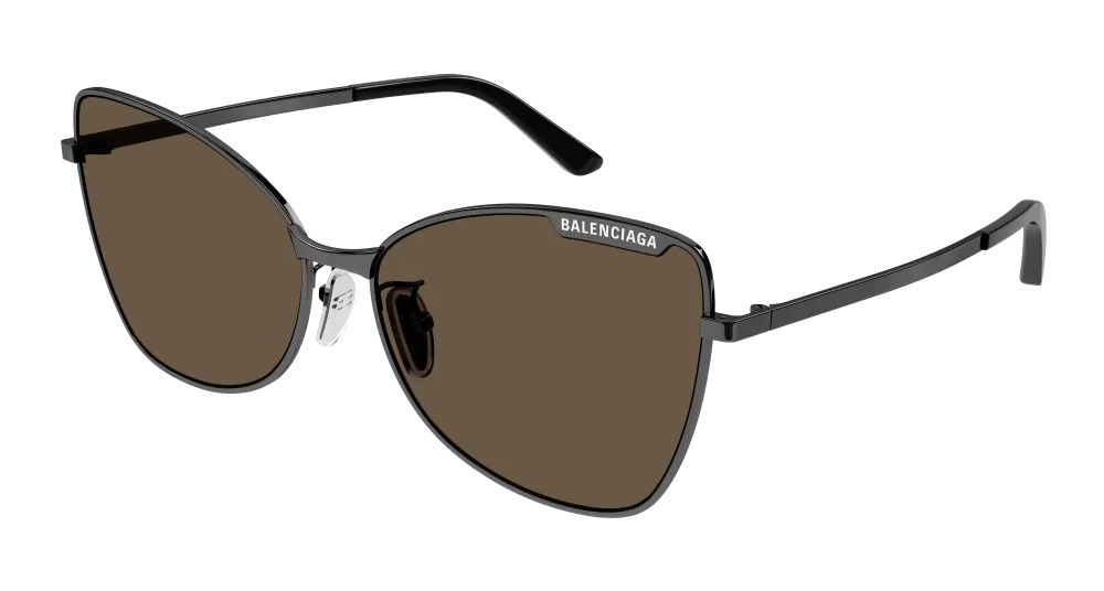 Balenciaga Sunglass Woman Ruthenium Brown BB0278S-002