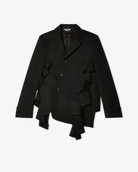BLACK Comme des Garçons - Unisex Asymmetrical Jacket - (Black)