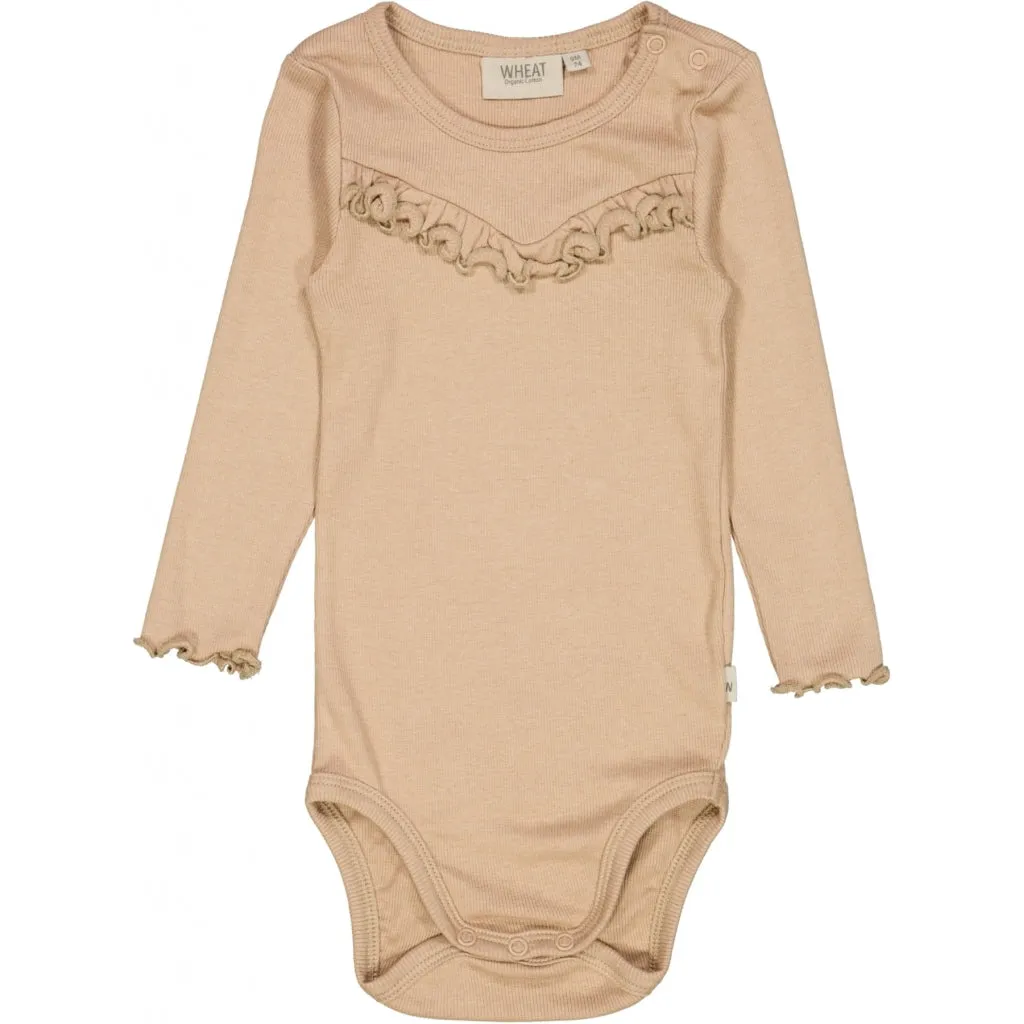 Body Rib Ruffle LS - affogato