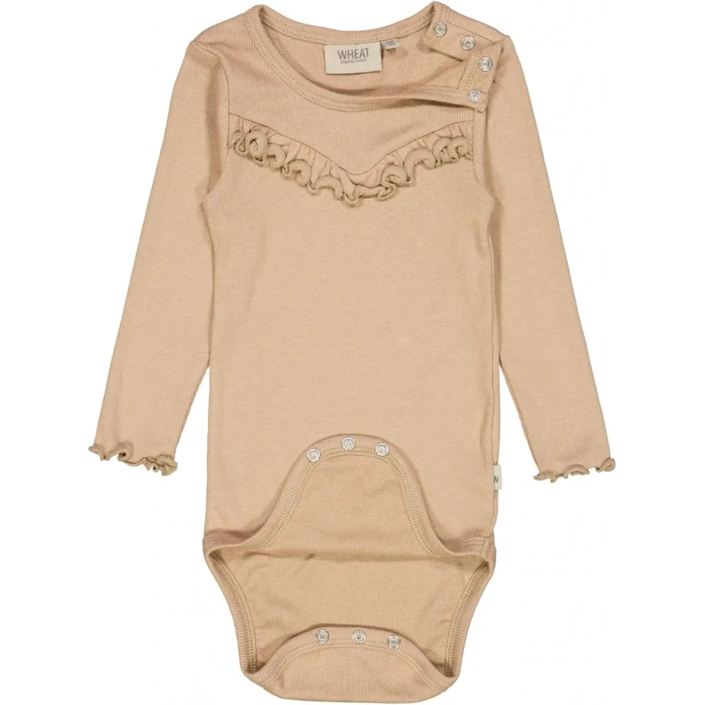 Body Rib Ruffle LS - affogato