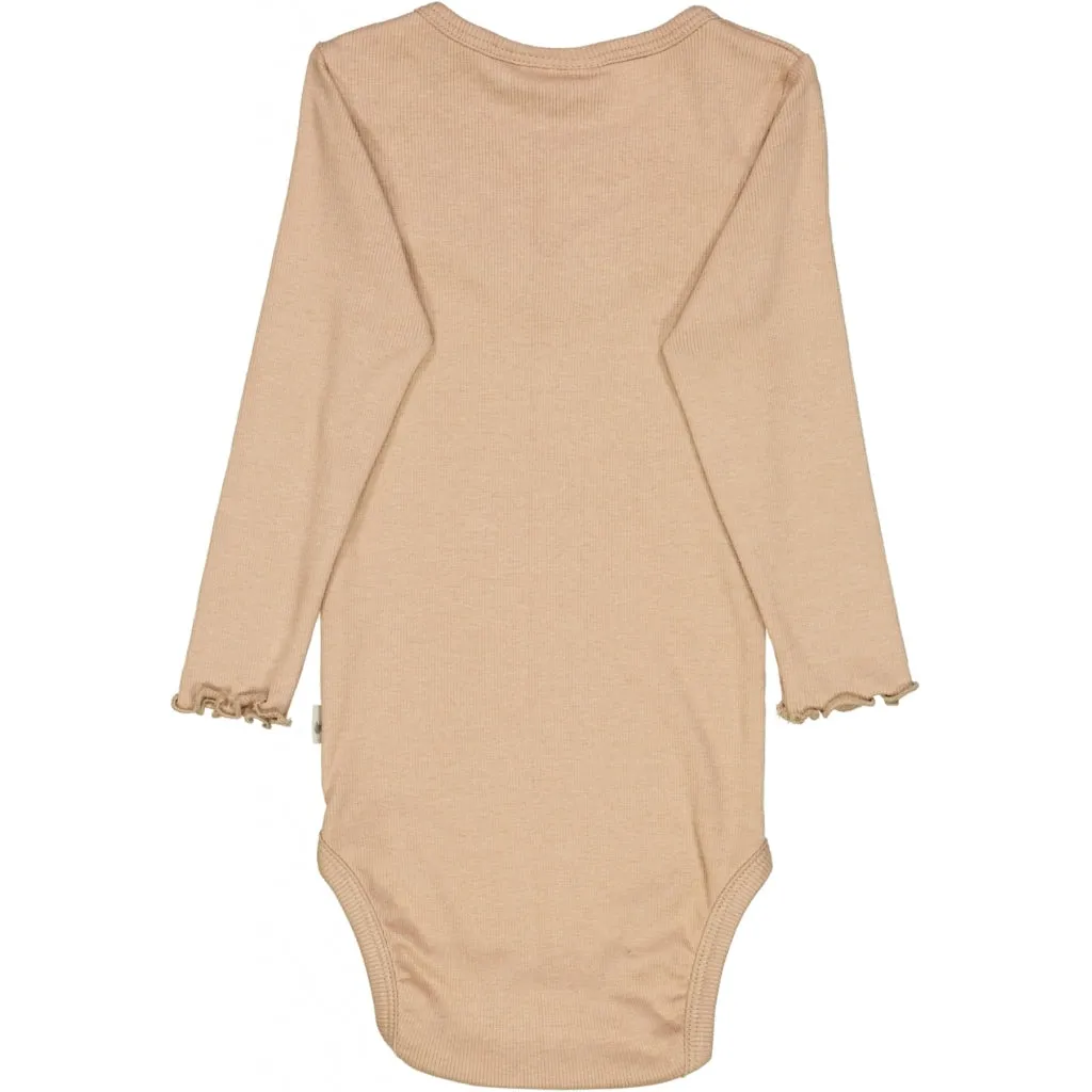 Body Rib Ruffle LS - affogato