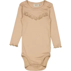 Body Rib Ruffle LS - affogato