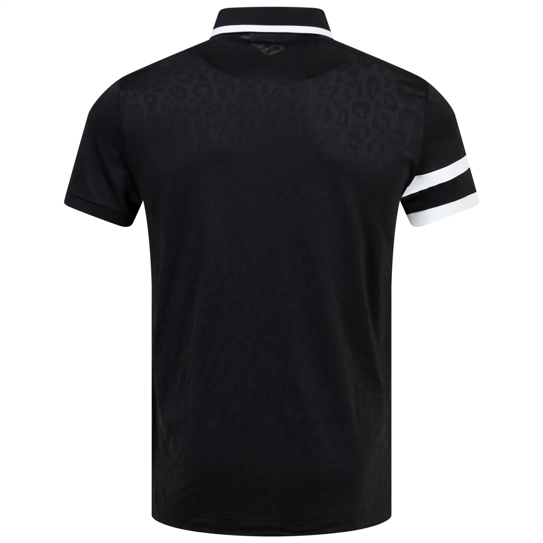Boswell Regular Jacquard Polo Black - W23