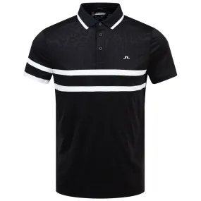 Boswell Regular Jacquard Polo Black - W23