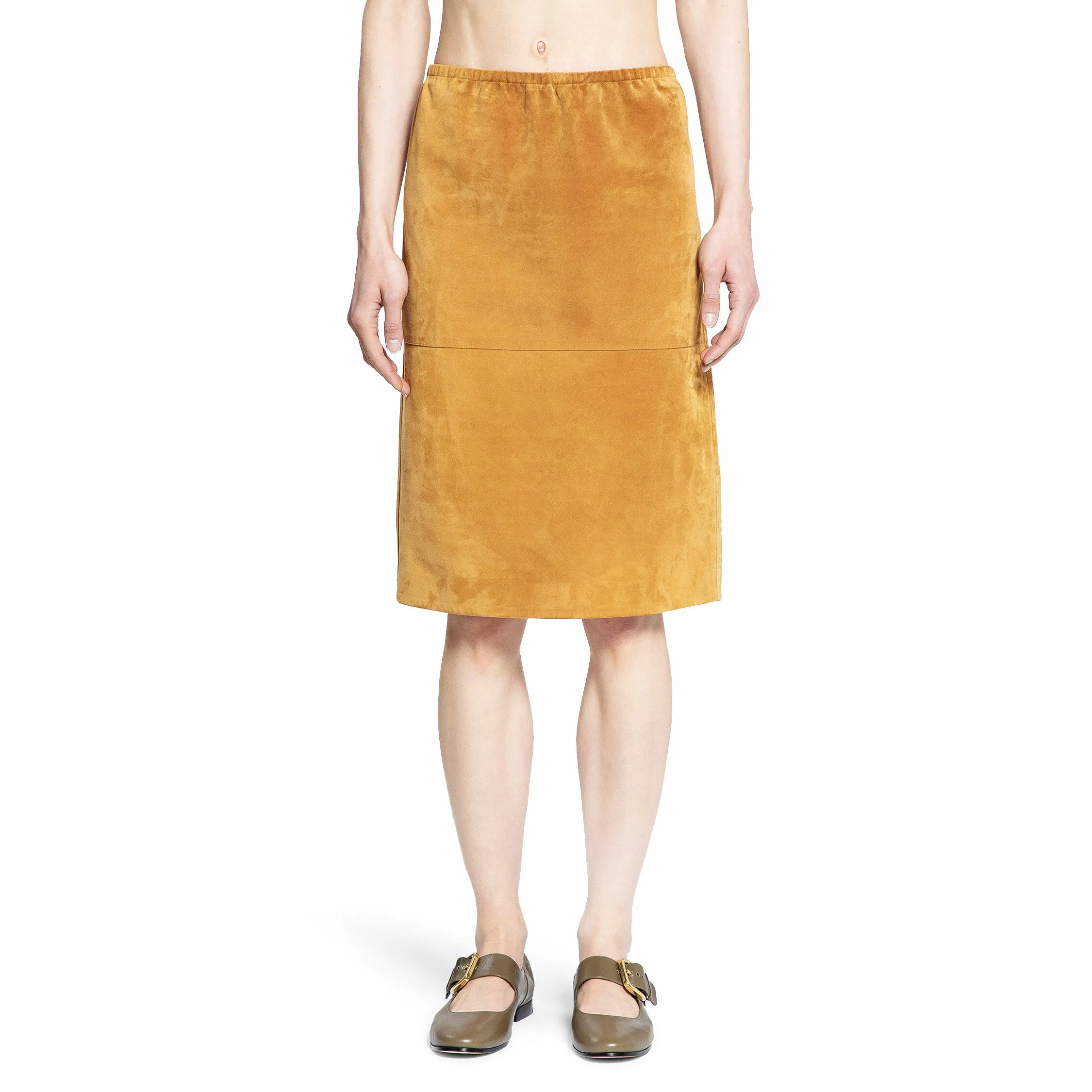 BOTTEGA VENETA WOMAN BROWN SKIRTS