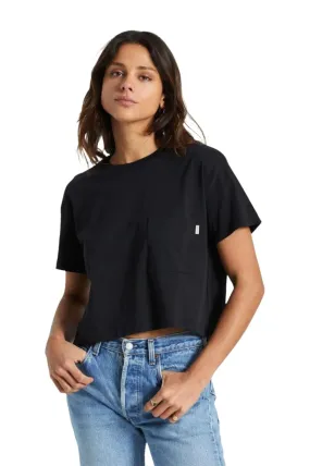 BRIXTON Women's Carefree Pocket T-Shirt Black