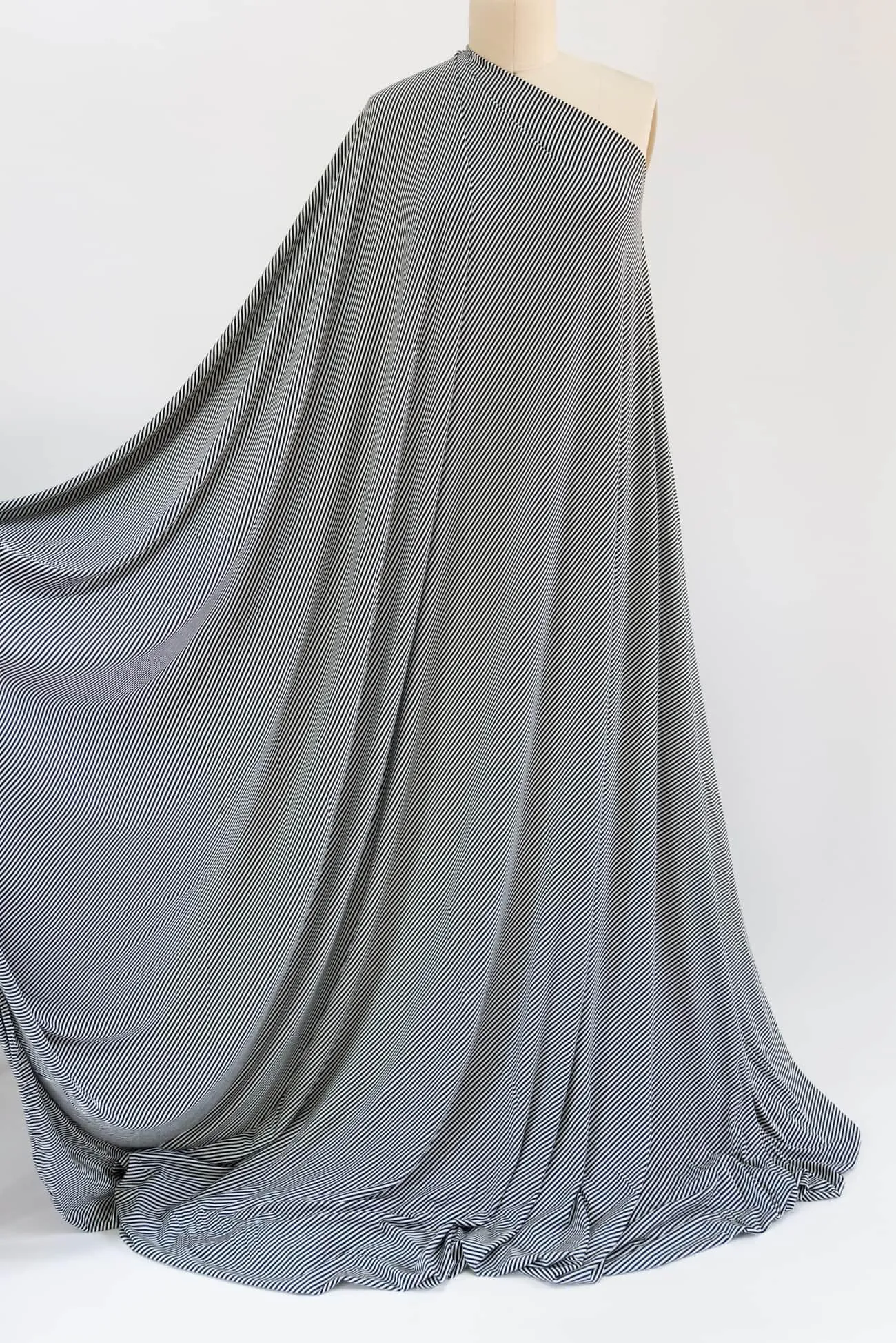 Cliff Stripe Bamboo Rayon/Spandex Knit