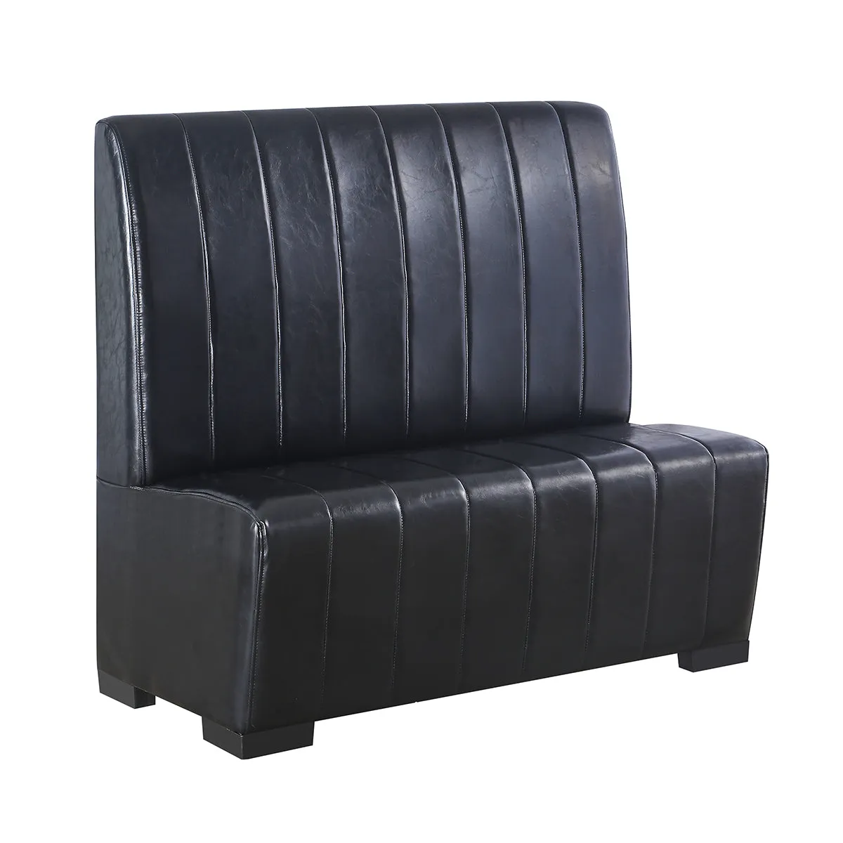 ComfortZone Button Channel Back Upholstered Double Restaurant Diner Bench with Upholstered Back and Seat