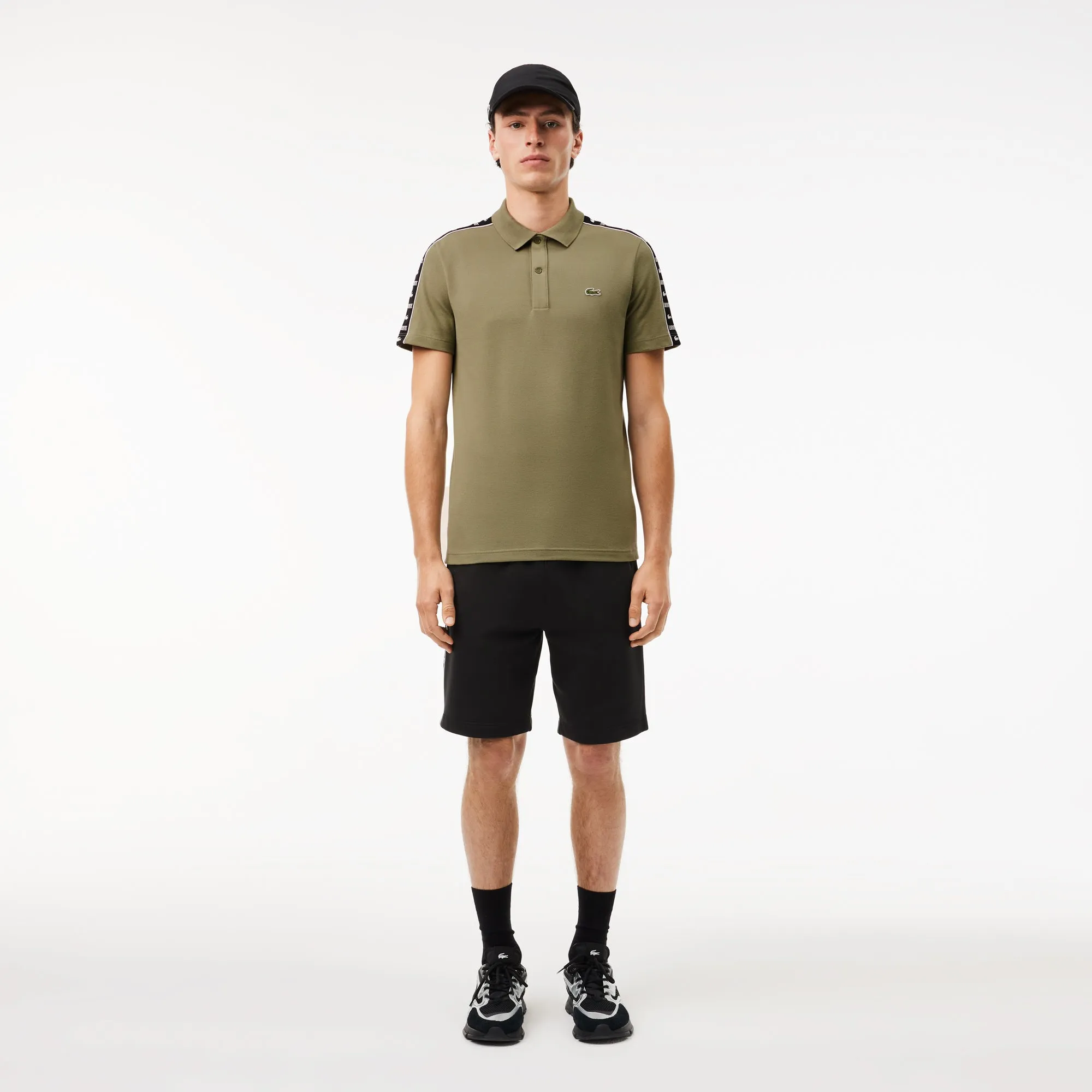 Contrast Stripe Piqué Polo Shirt