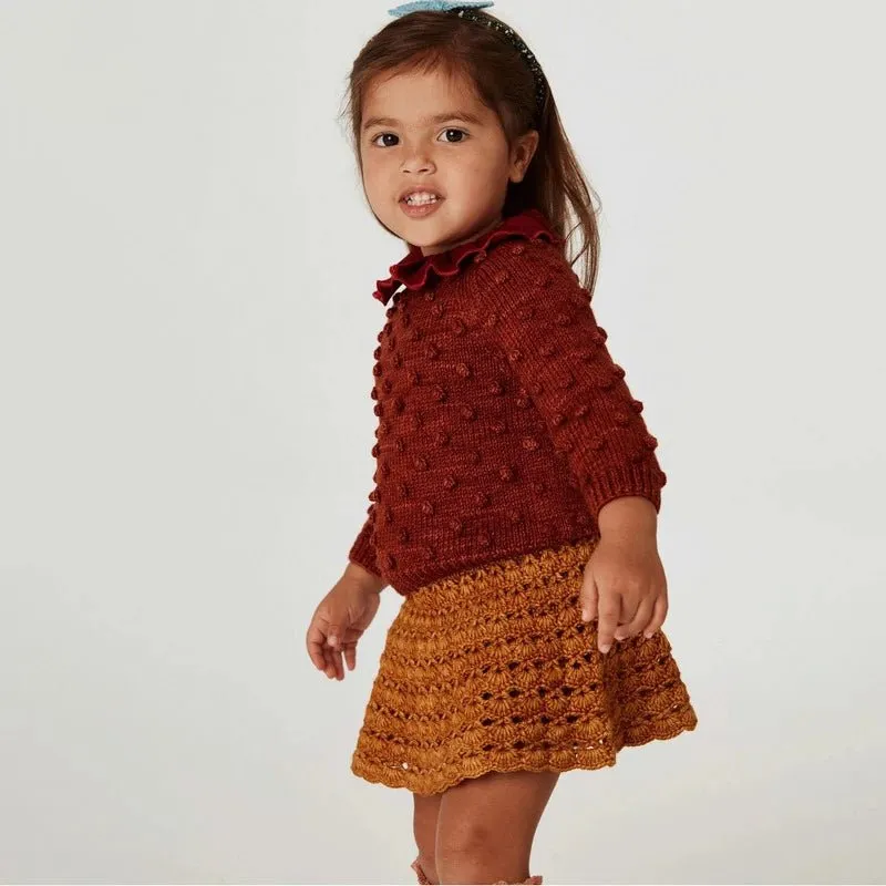 Cozy Pom Pom Knit Jumper and Skort Set