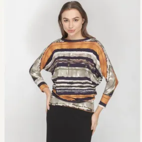 Dolman Top by KMW Jungle Stripe