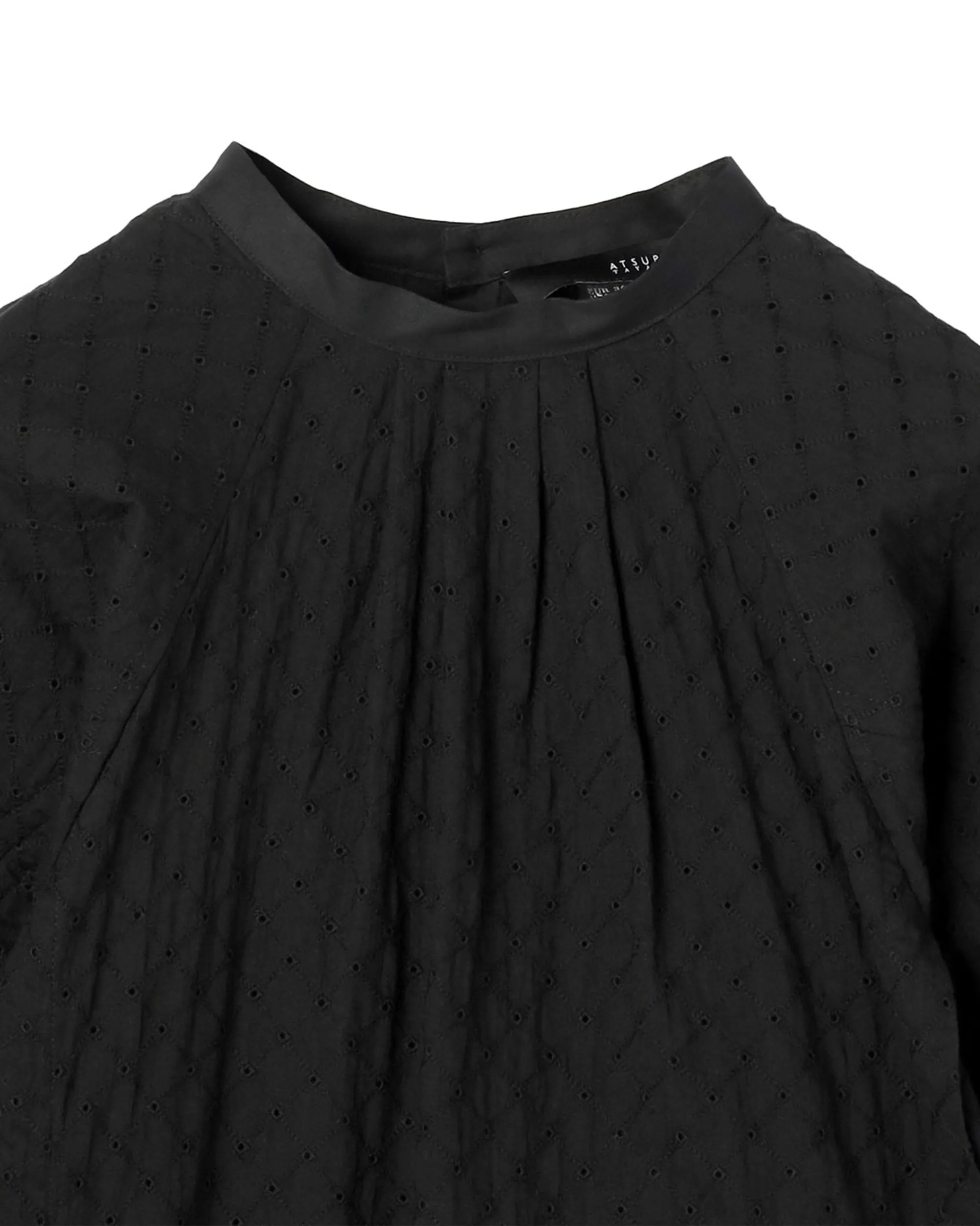 Drawstring Sleeve Cutwork Lace Blouse