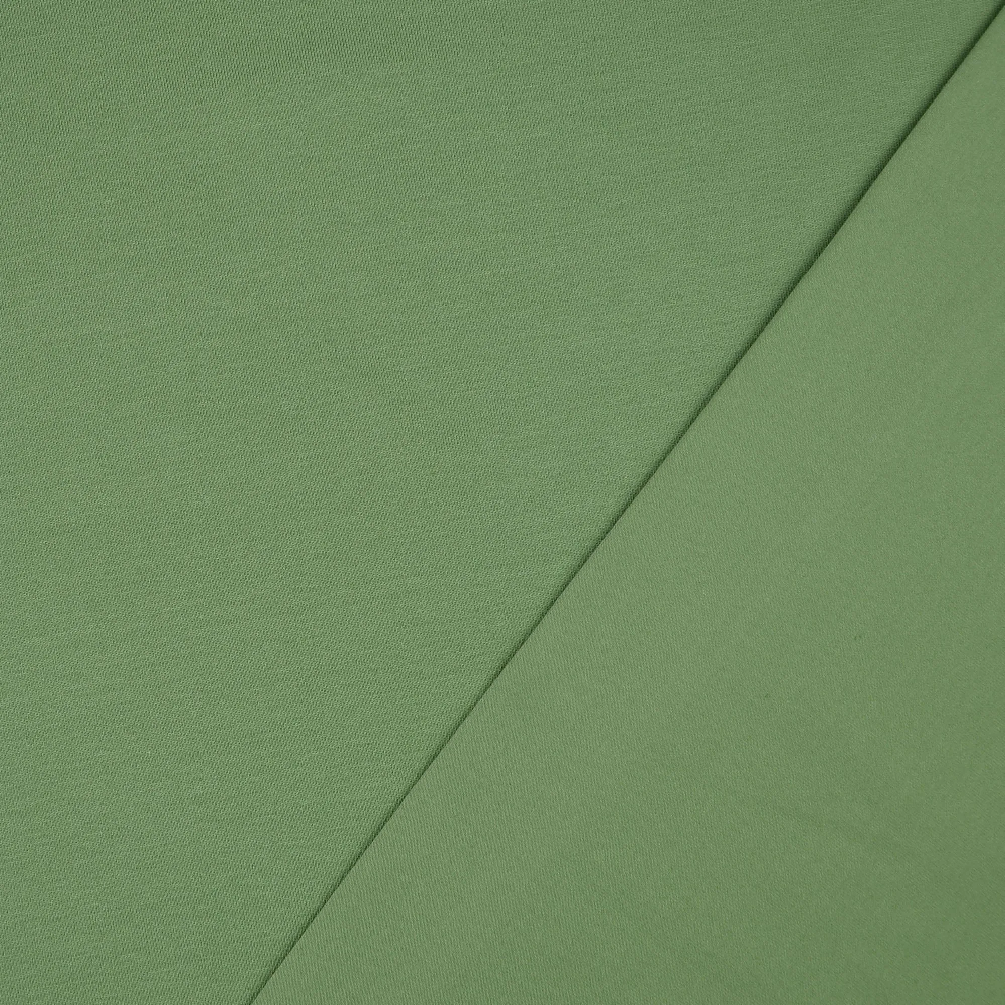 Essential Chic Avocado Green Plain Cotton Jersey Fabric