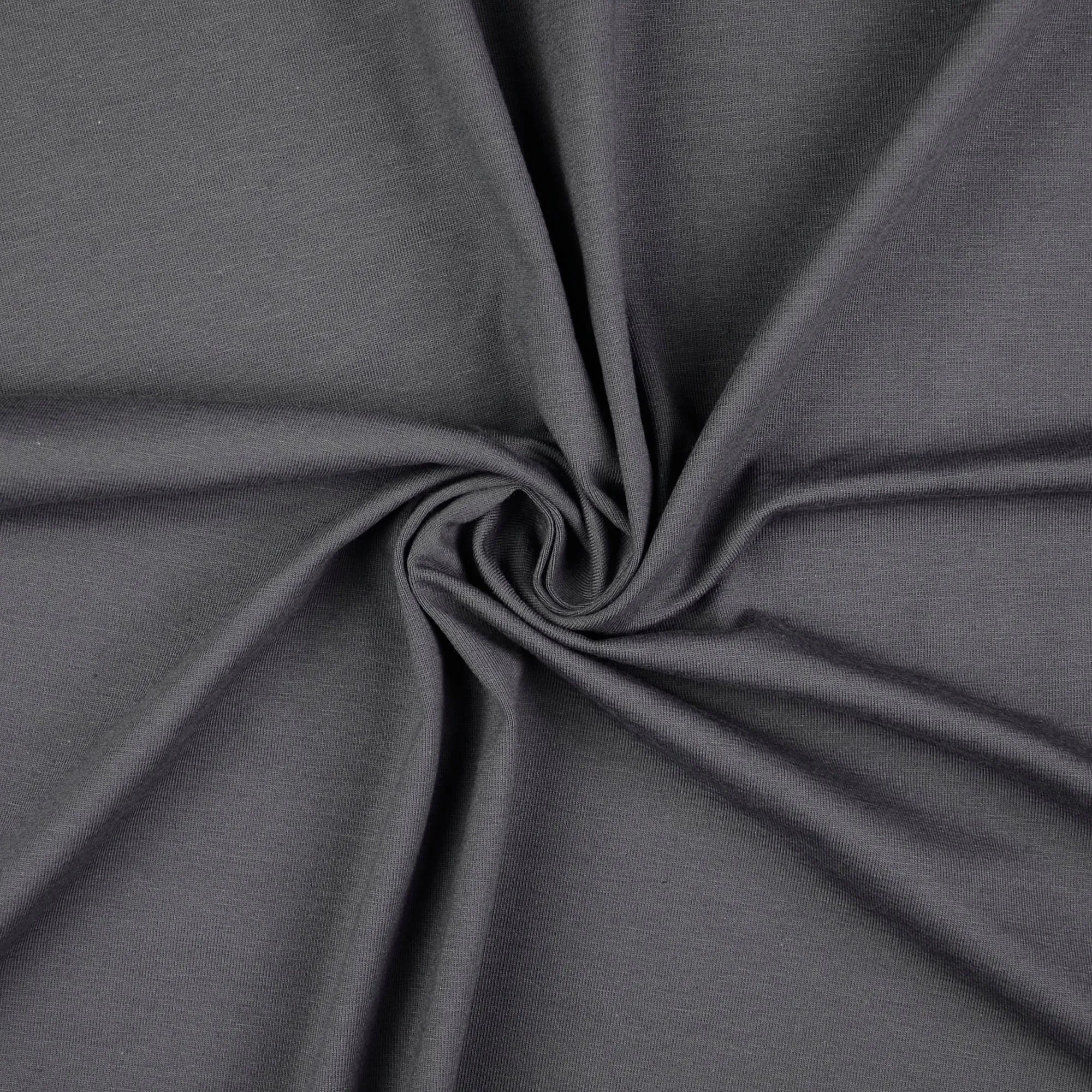 Essential Chic Charcoal Cotton Jersey Fabric