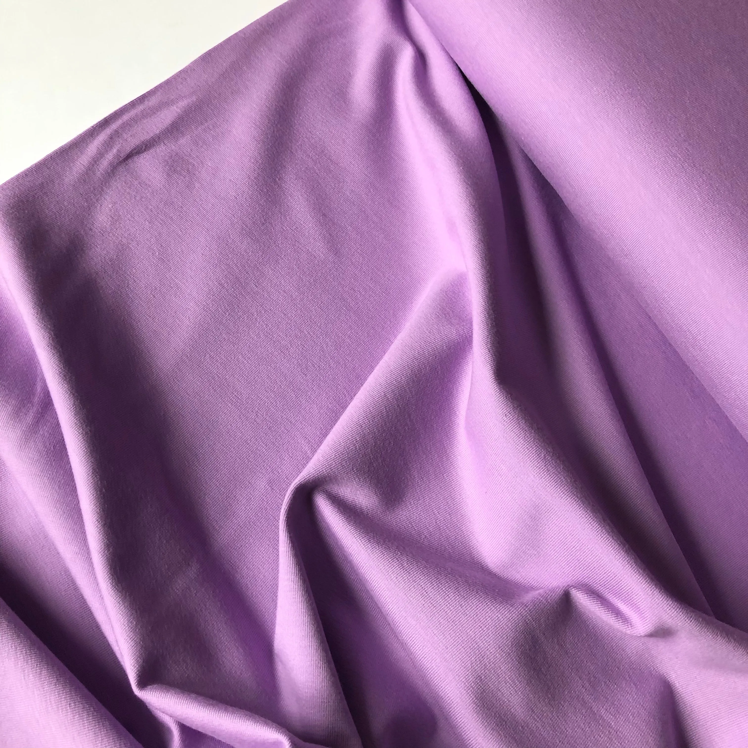 Essential Chic Lilac Plain Cotton Jersey Fabric