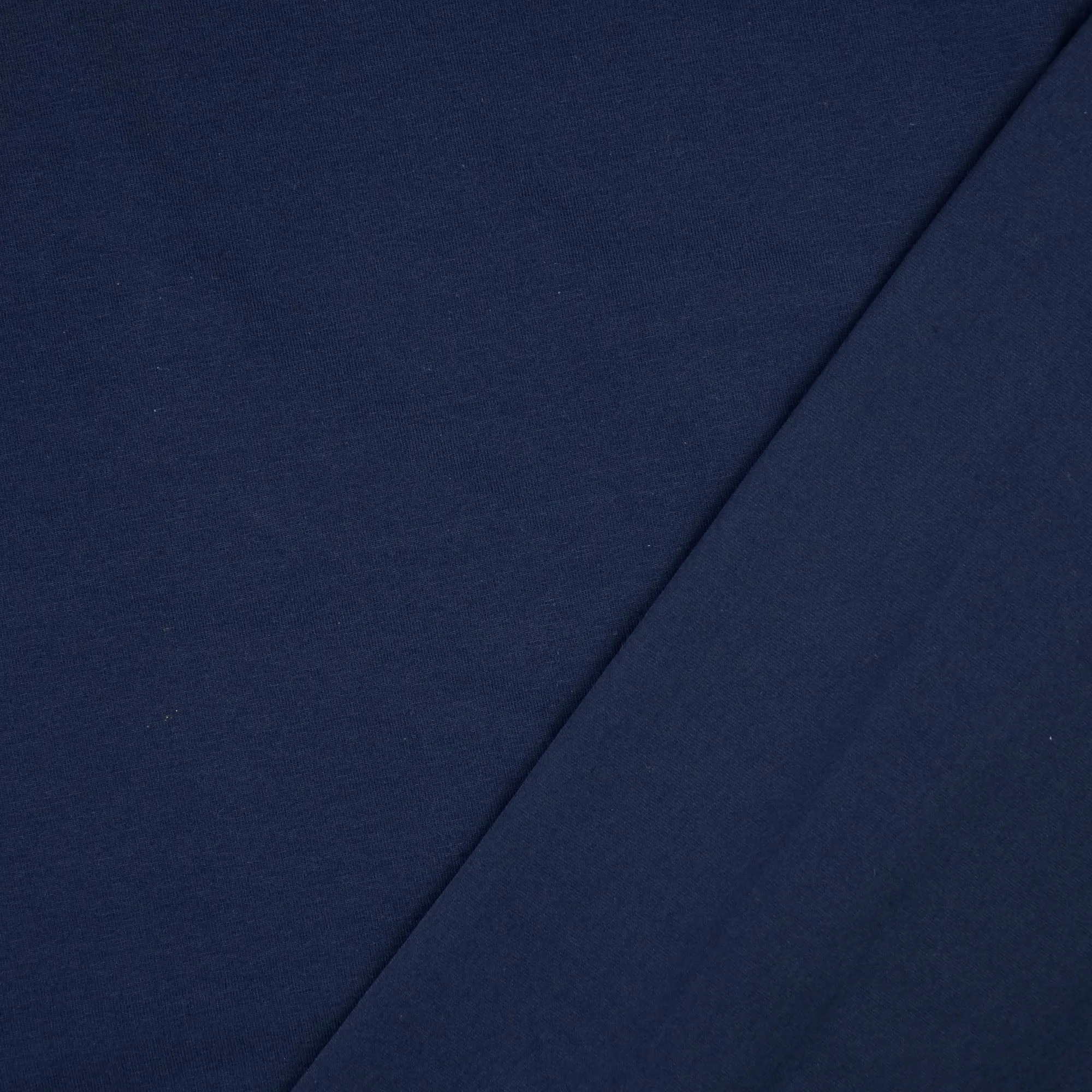 Essential Chic Navy Plain Cotton Jersey Fabric