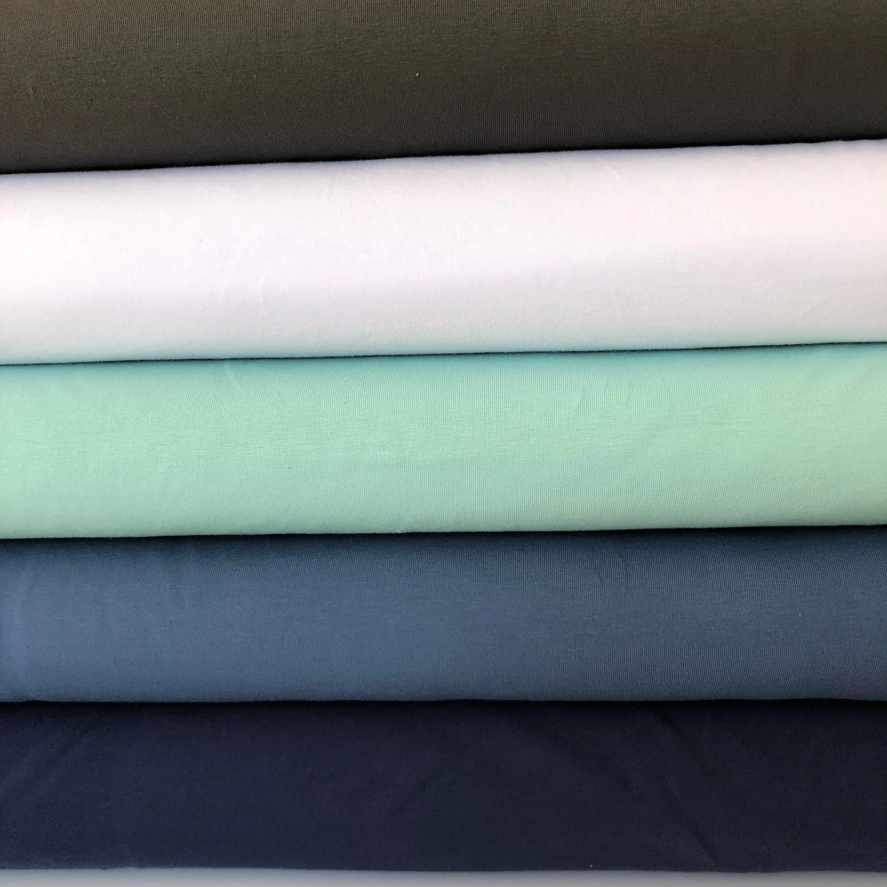 Essential Chic White Plain Cotton Jersey Fabric