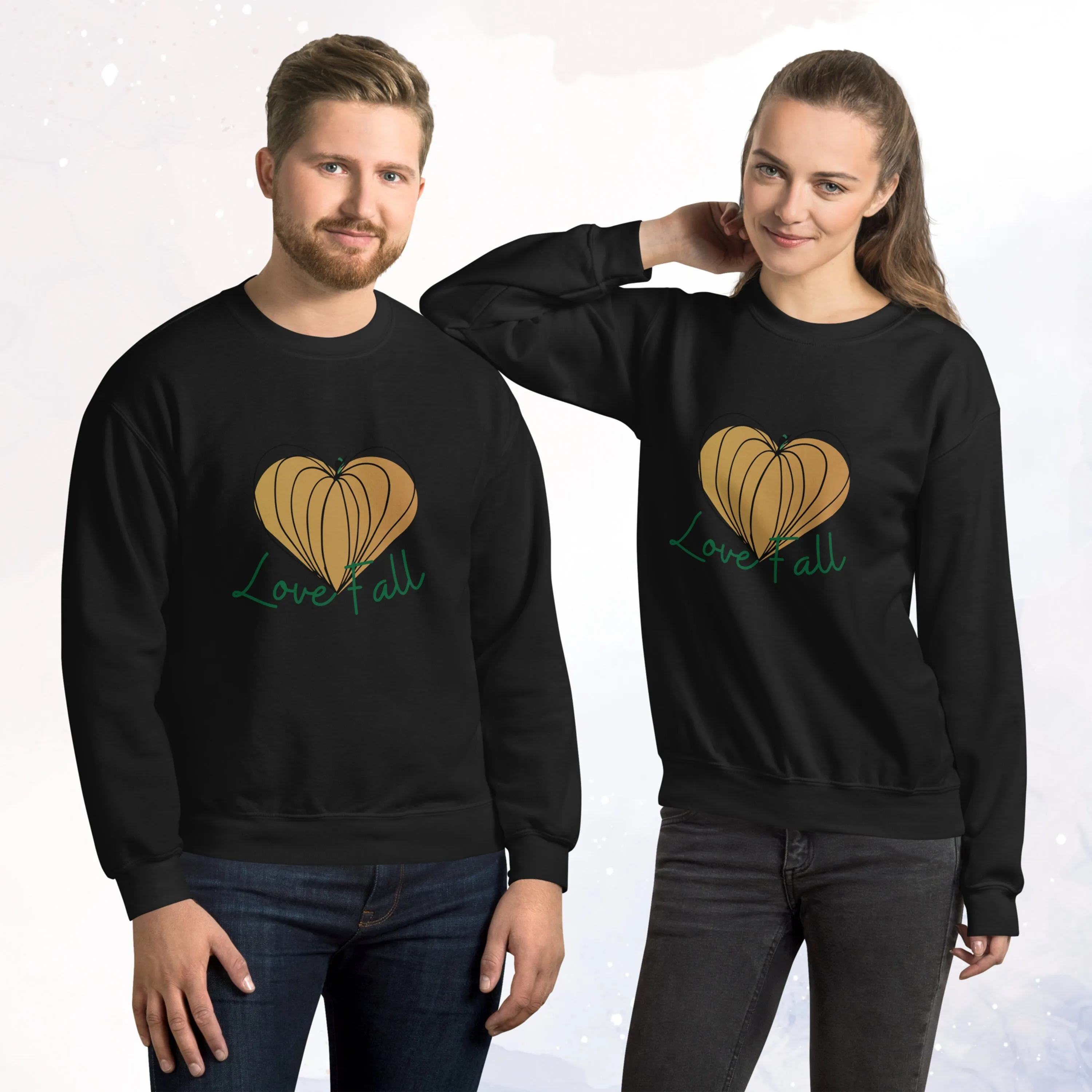 Fall Love Pumpkin Heart Unisex Sweatshirt