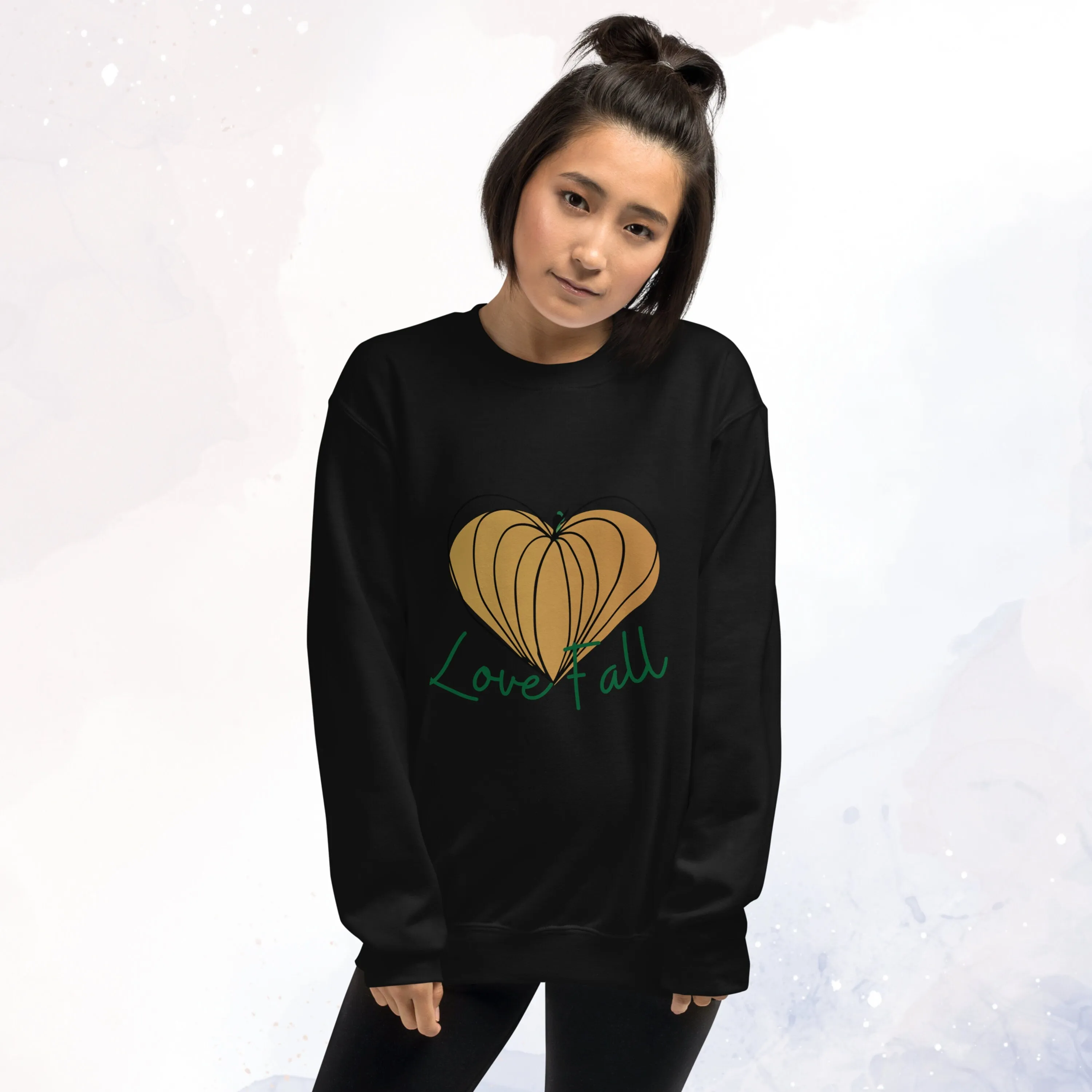 Fall Love Pumpkin Heart Unisex Sweatshirt