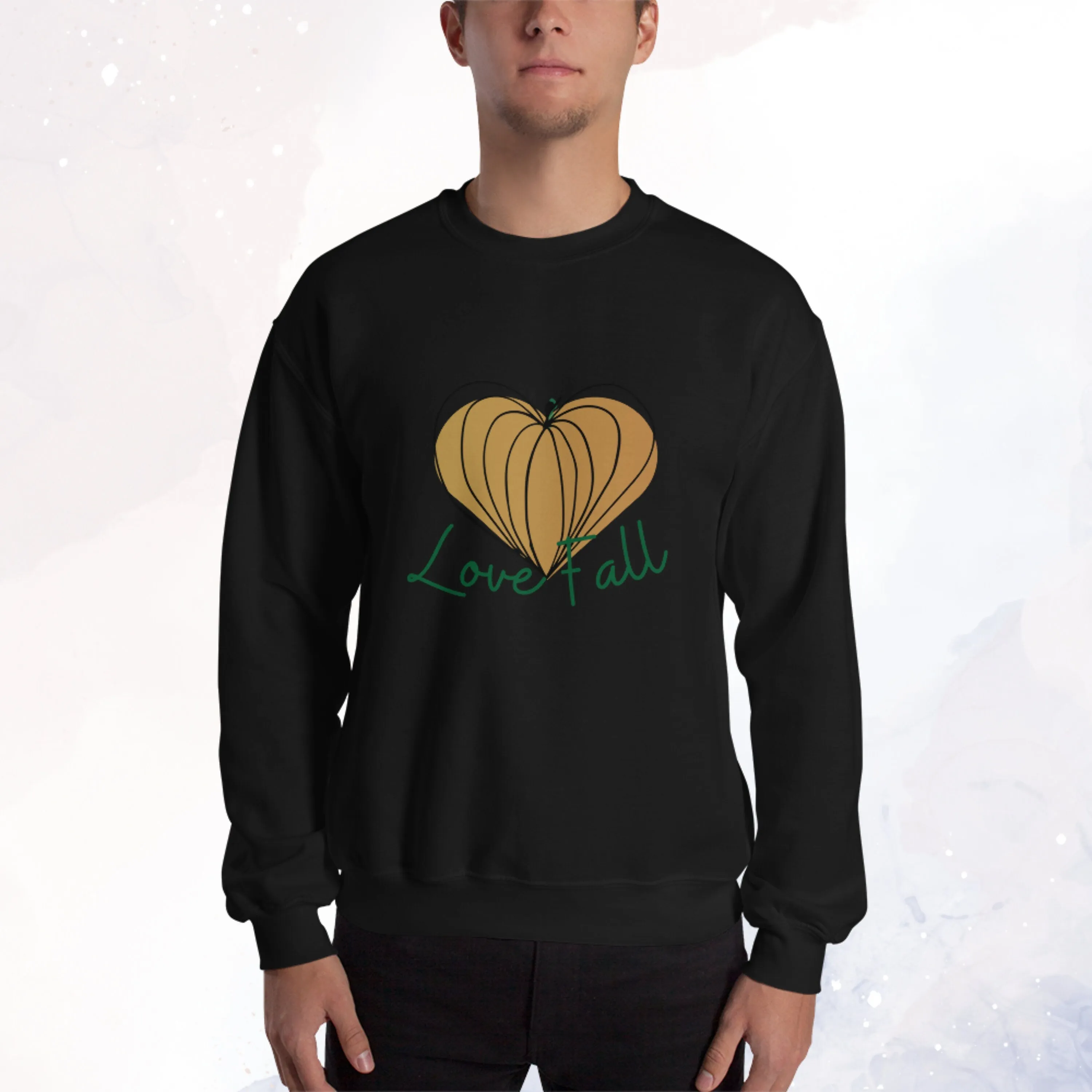 Fall Love Pumpkin Heart Unisex Sweatshirt