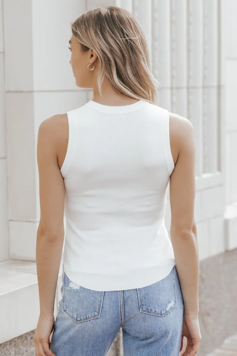 Fitted Ribbed Tank Top - FINAL SALE