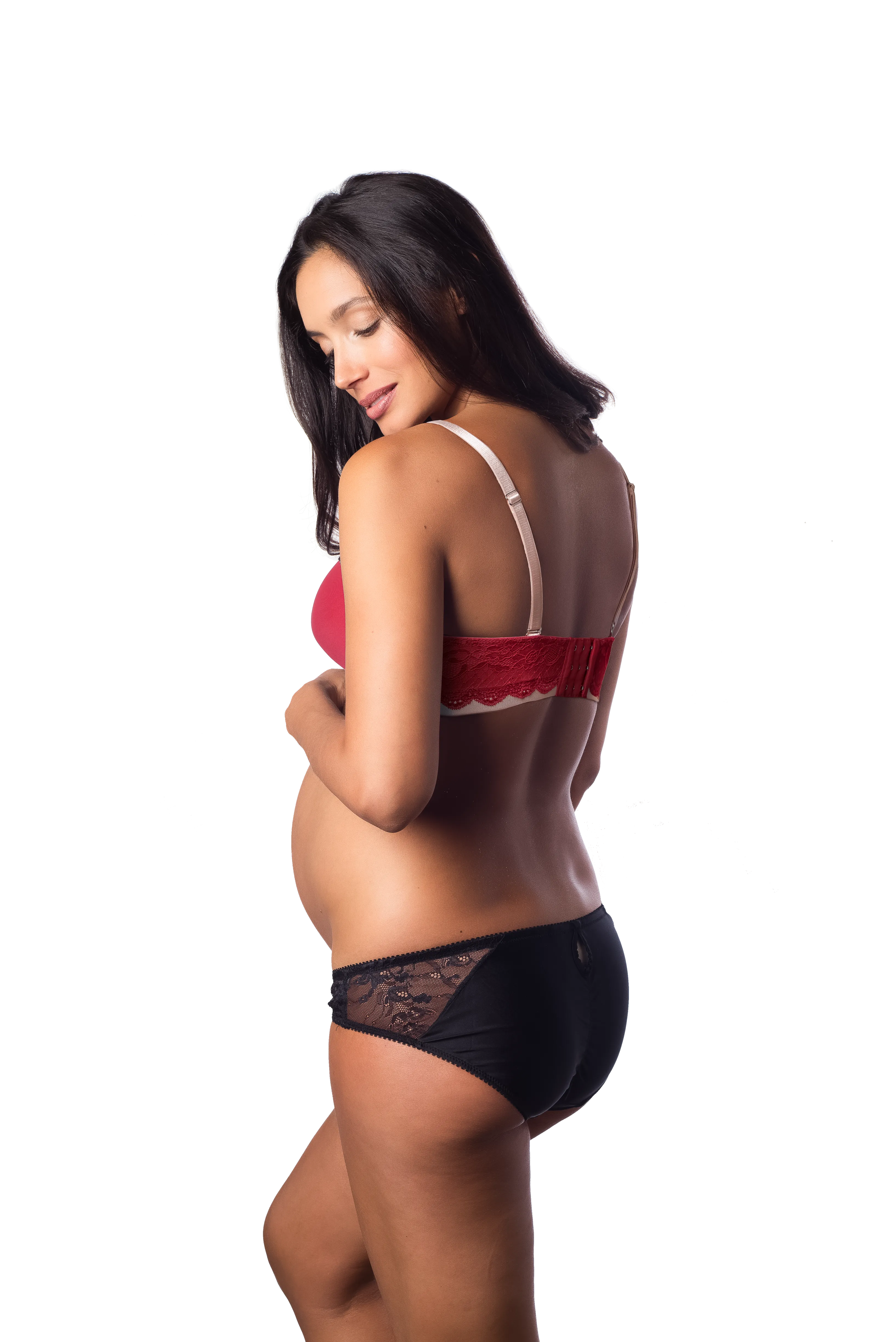 FOREVER YOURS LACE RED CONTOUR NURSING BRA - FLEXI UNDERWIRE