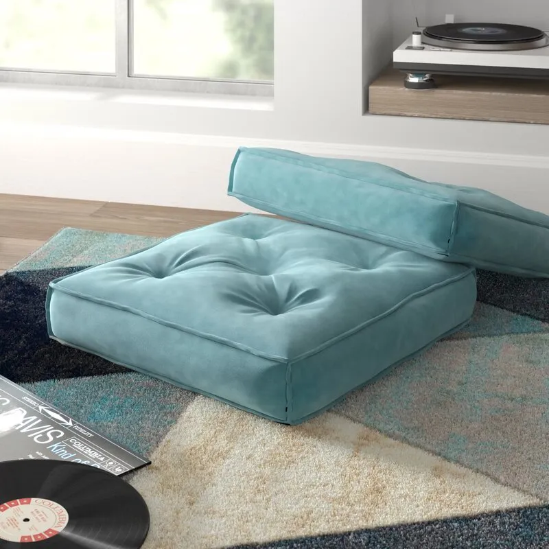 Galnor Square Velvet Floor Pillow Cover & Insert