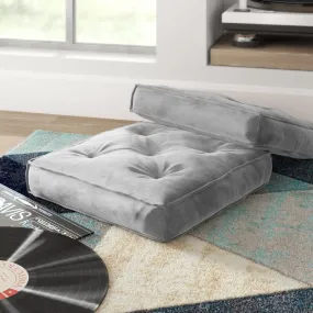 Galnor Square Velvet Floor Pillow Cover & Insert