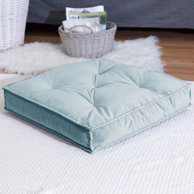 Galnor Square Velvet Floor Pillow Cover & Insert