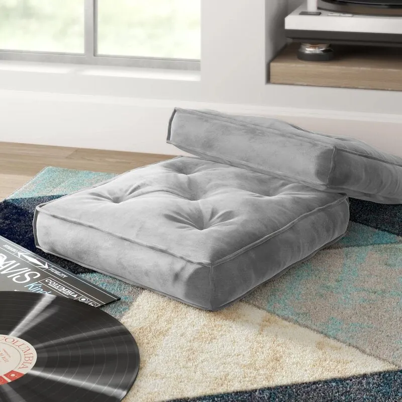 Galnor Square Velvet Floor Pillow Cover & Insert