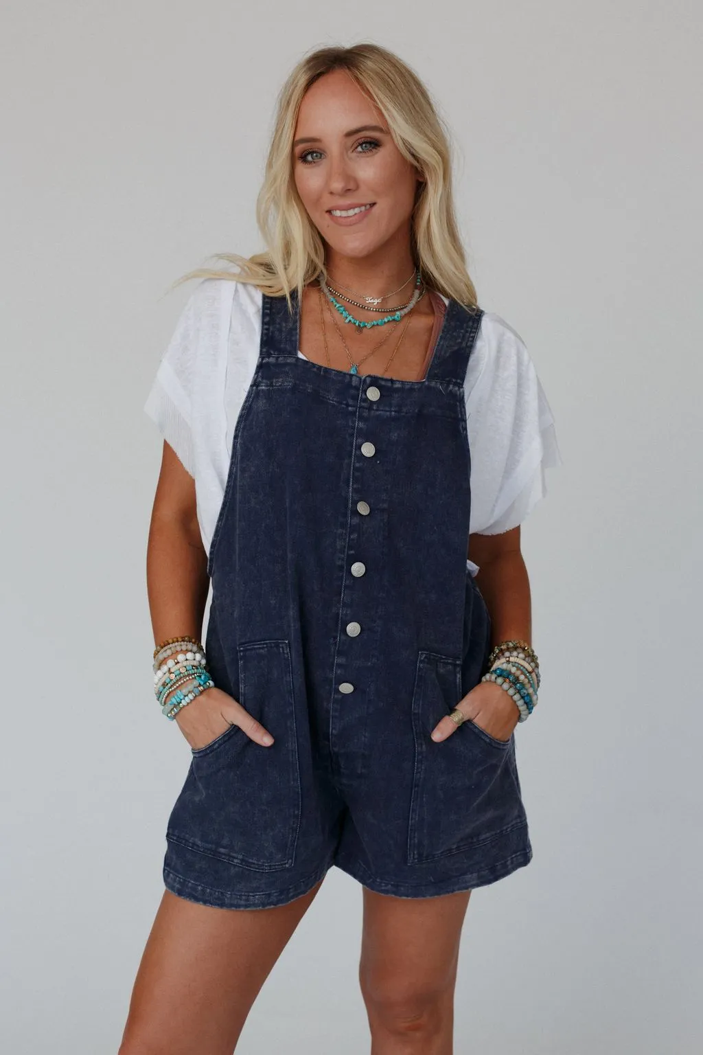Garden Shade Romper - Navy