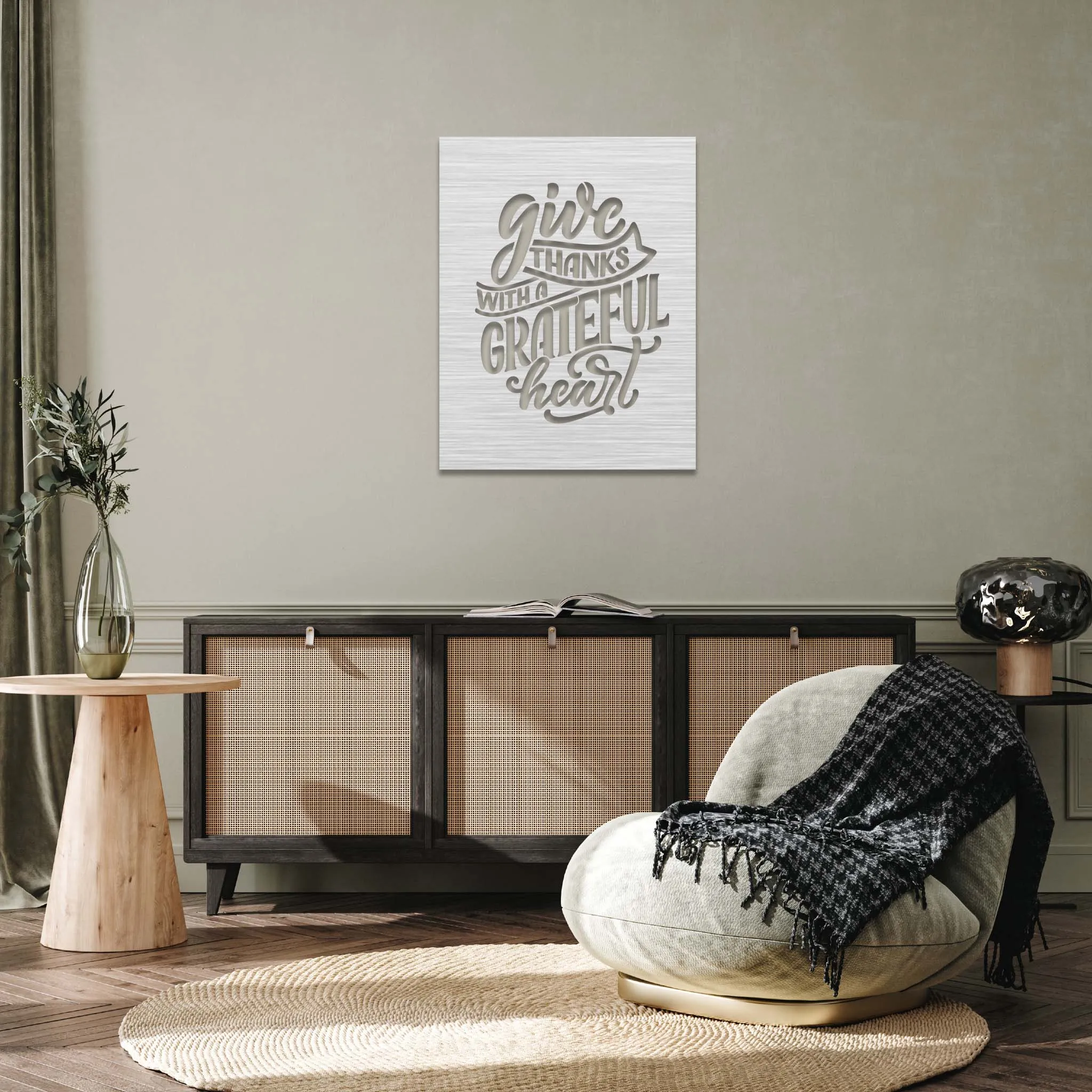 Give Thanks - Metal Wall Art